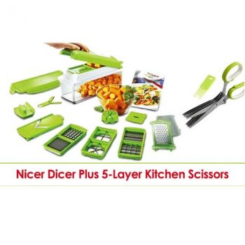 Genius Nicer Dicer & 5-Layer Kitchen Scissors